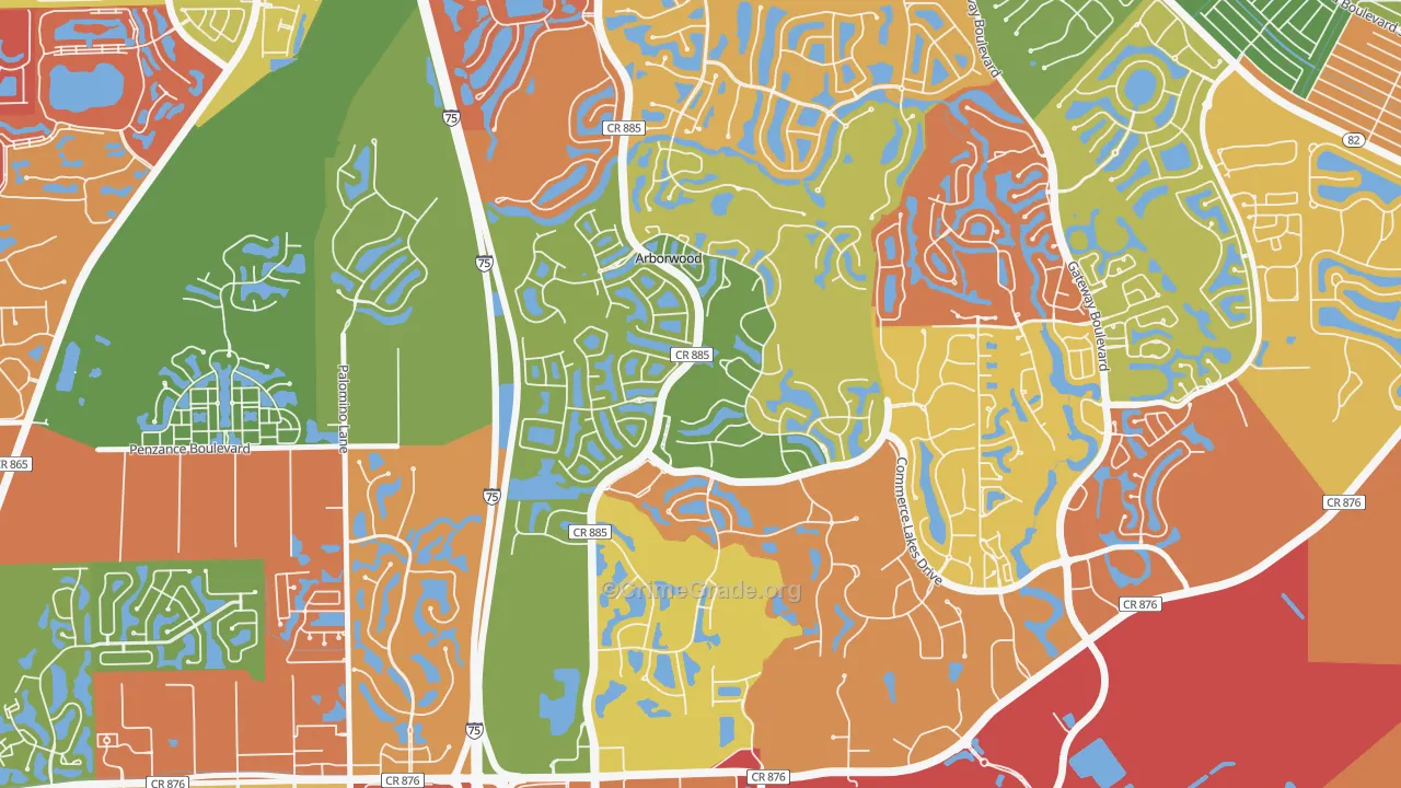 Arborwood, Fort Myers, FL Map of Drug-Related Crime Rates