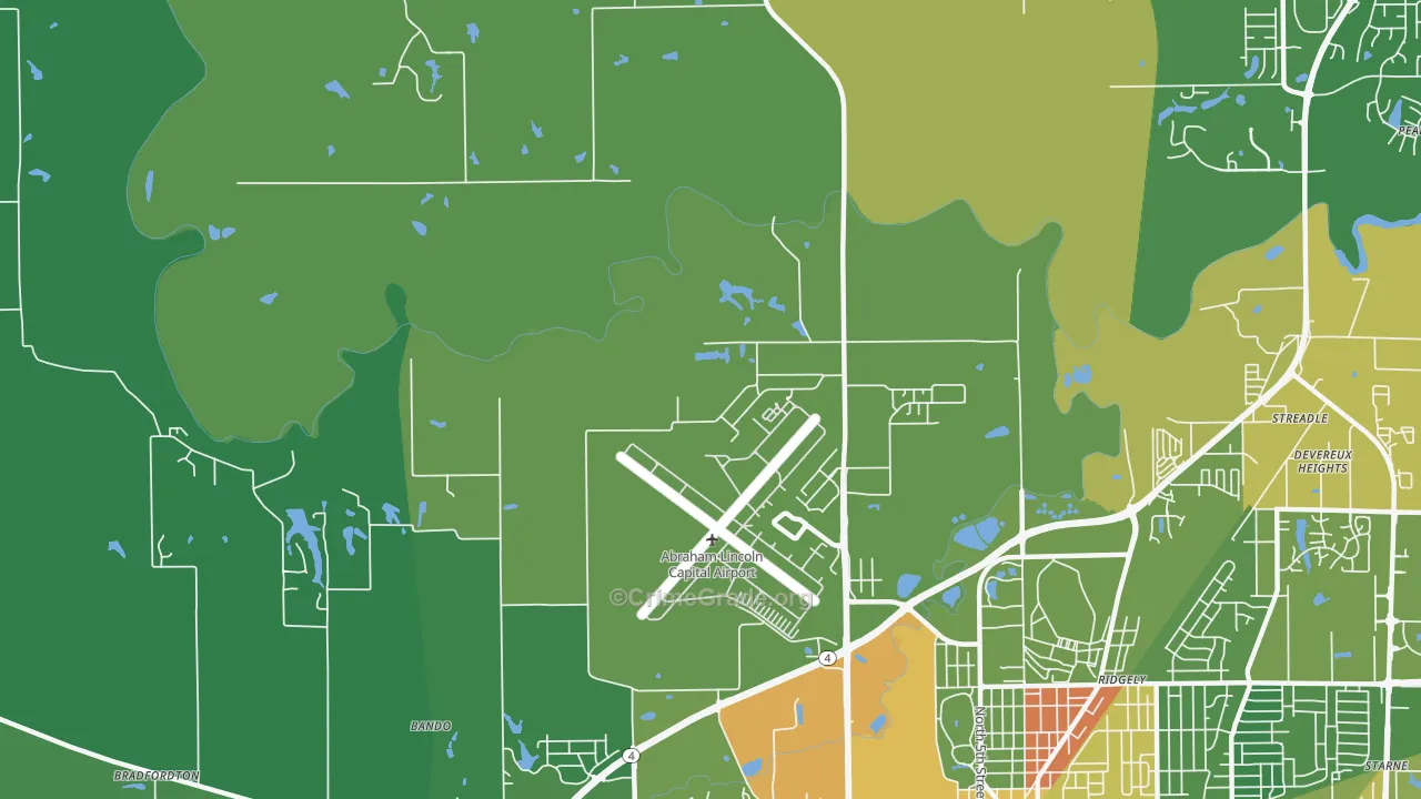 Archer, IL Map of Drug-Related Crime Rates