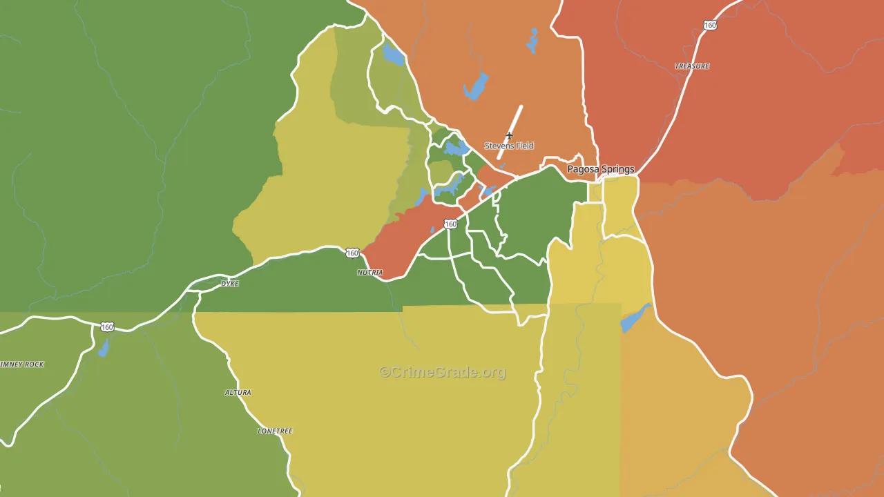 Archuleta County, CO Map of Drug-Related Crime Rates