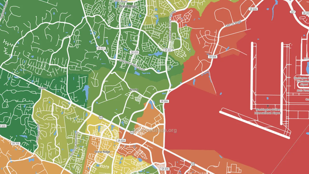 Arcola, VA Map of Drug-Related Crime Rates