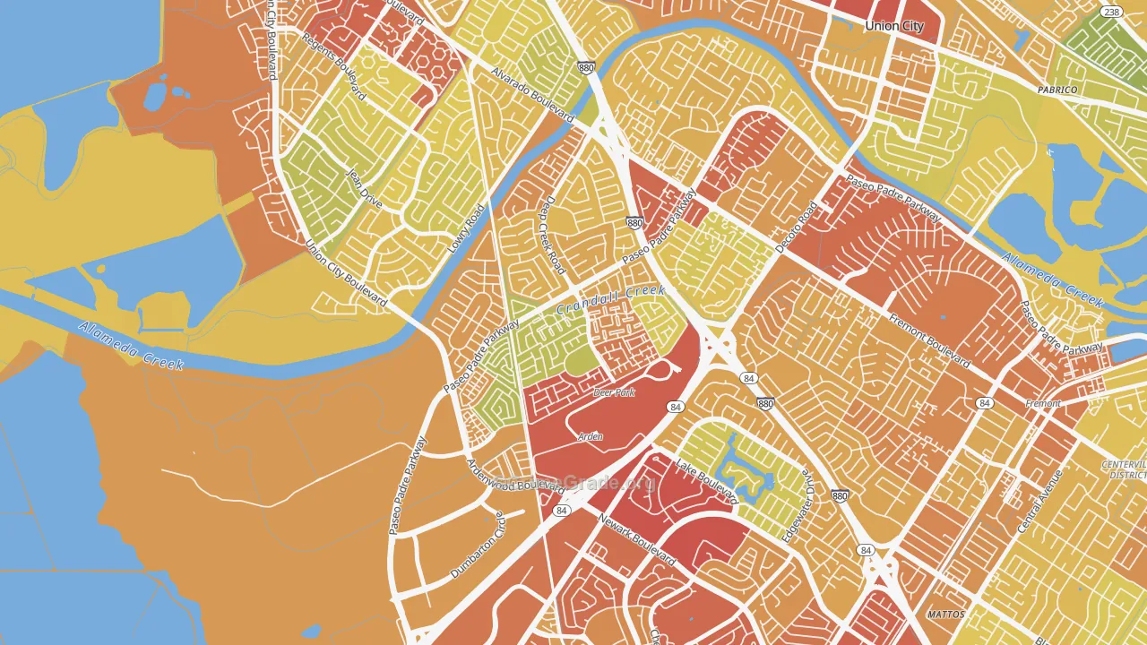 Ardenwood, Fremont, CA Map of Drug-Related Crime Rates