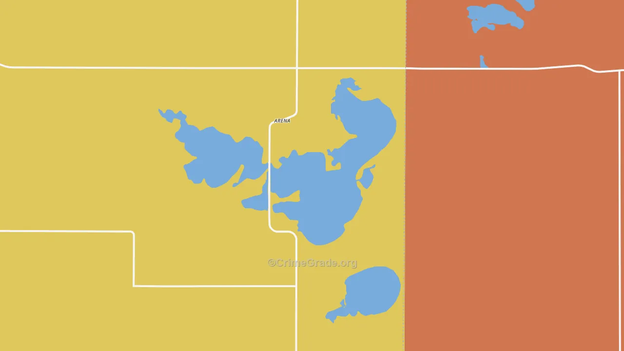 Arena, ND Map of Drug-Related Crime Rates