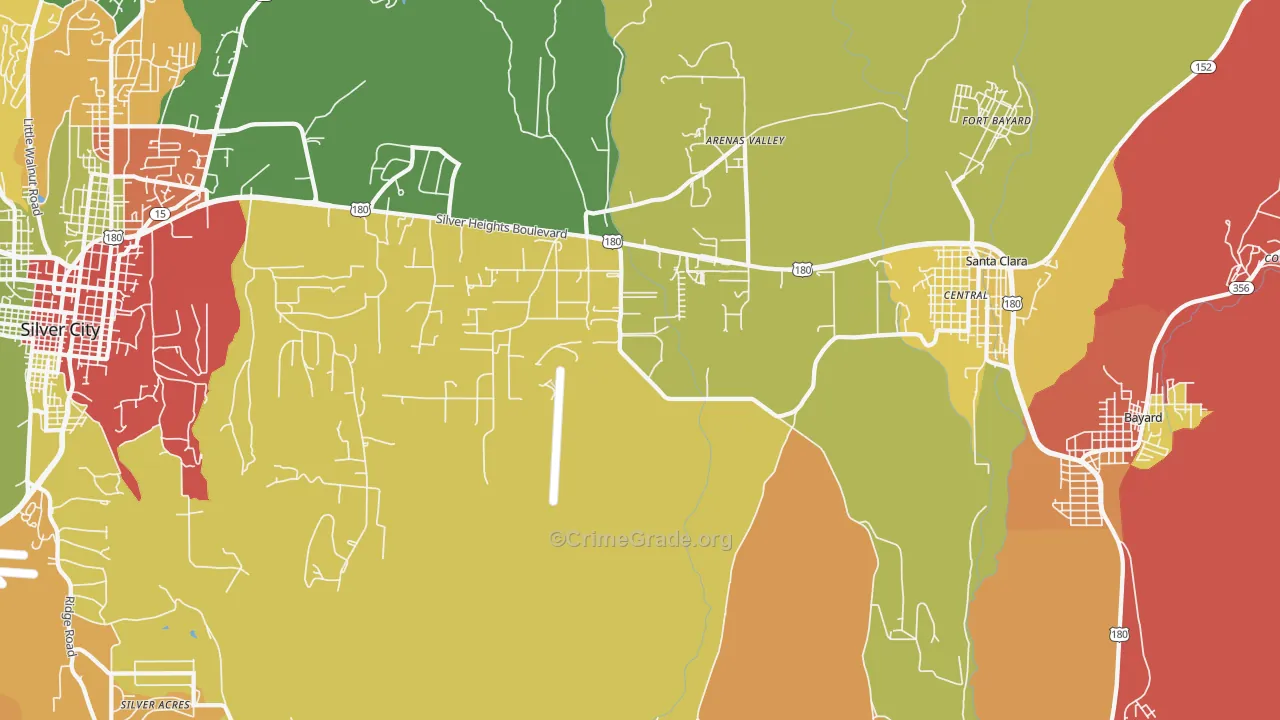 Arenas Valley, NM Map of Drug-Related Crime Rates