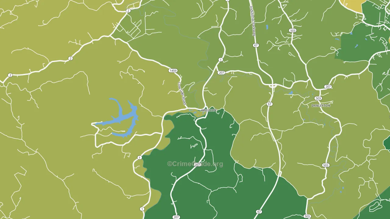 Argillite, KY Map of Drug-Related Crime Rates