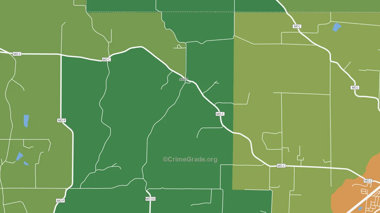 Argo, MO Map of Drug-Related Crime Rates