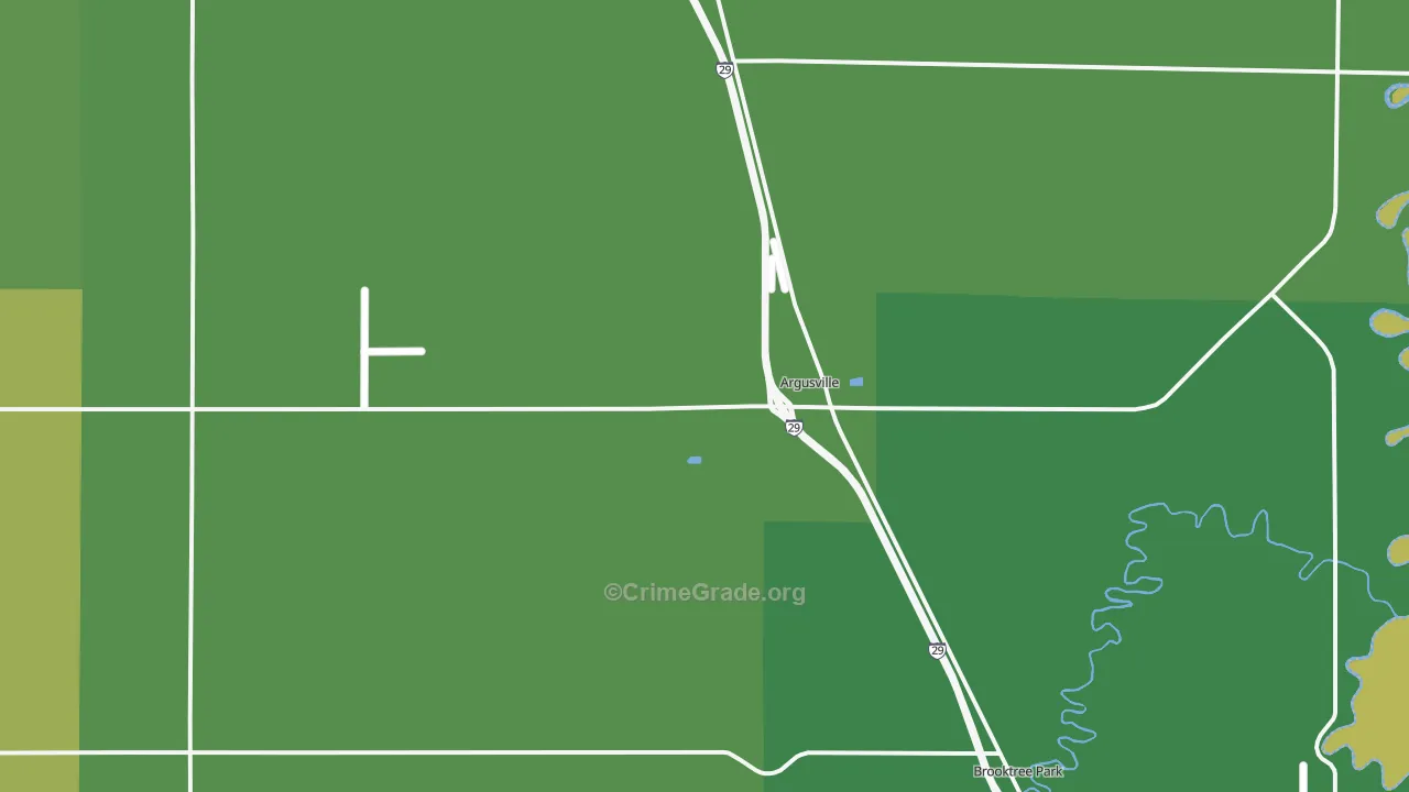 Argusville, ND Map of Drug-Related Crime Rates