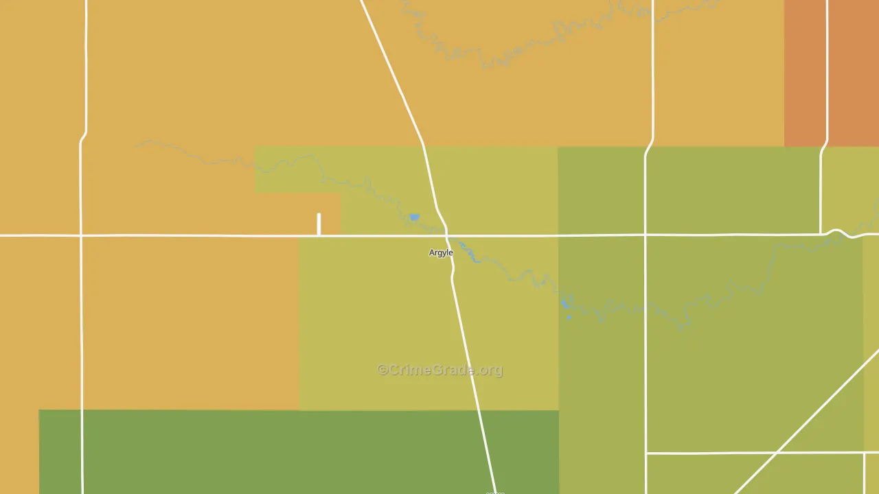 Argyle, MN Map of Drug-Related Crime Rates