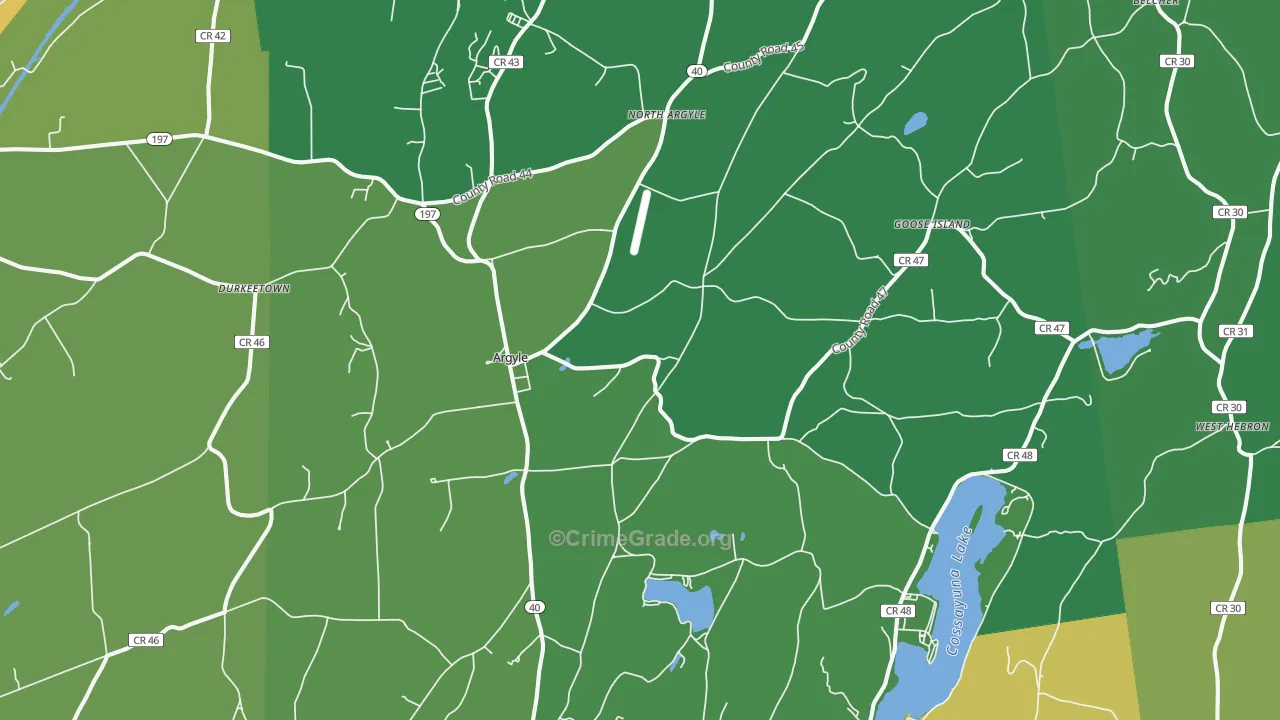 Argyle, NY Map of Drug-Related Crime Rates