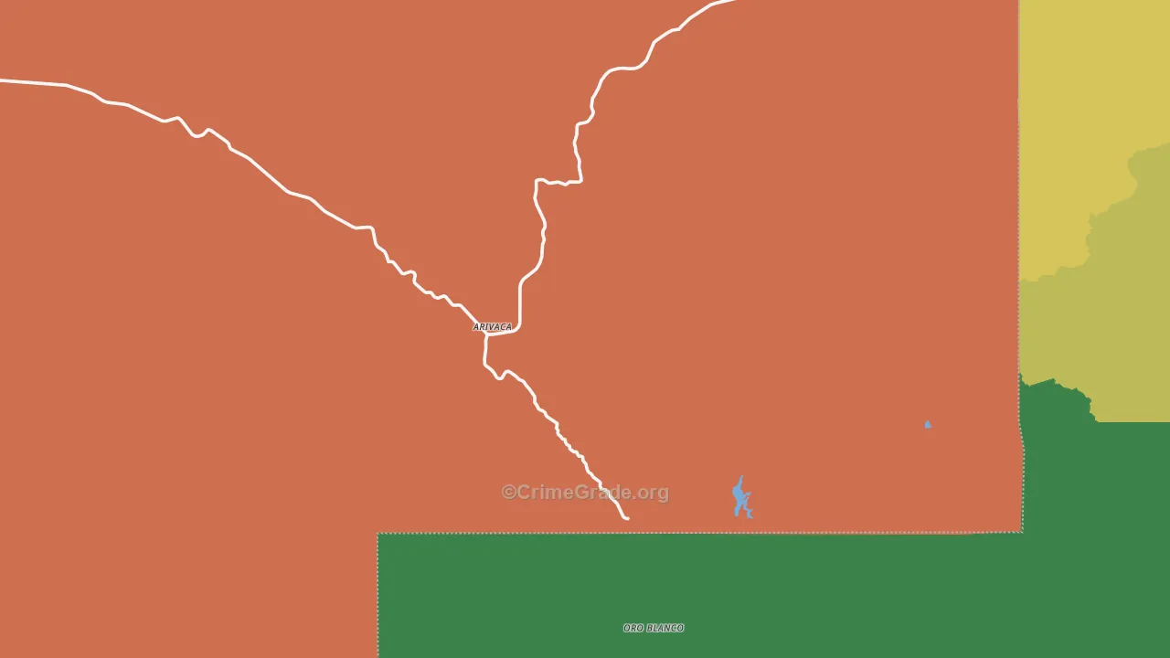 Arivaca, AZ Map of Drug-Related Crime Rates
