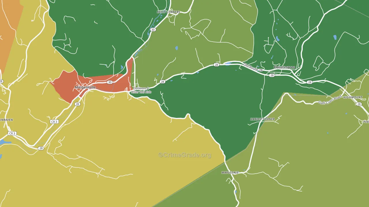 Arkville, NY Map of Drug-Related Crime Rates