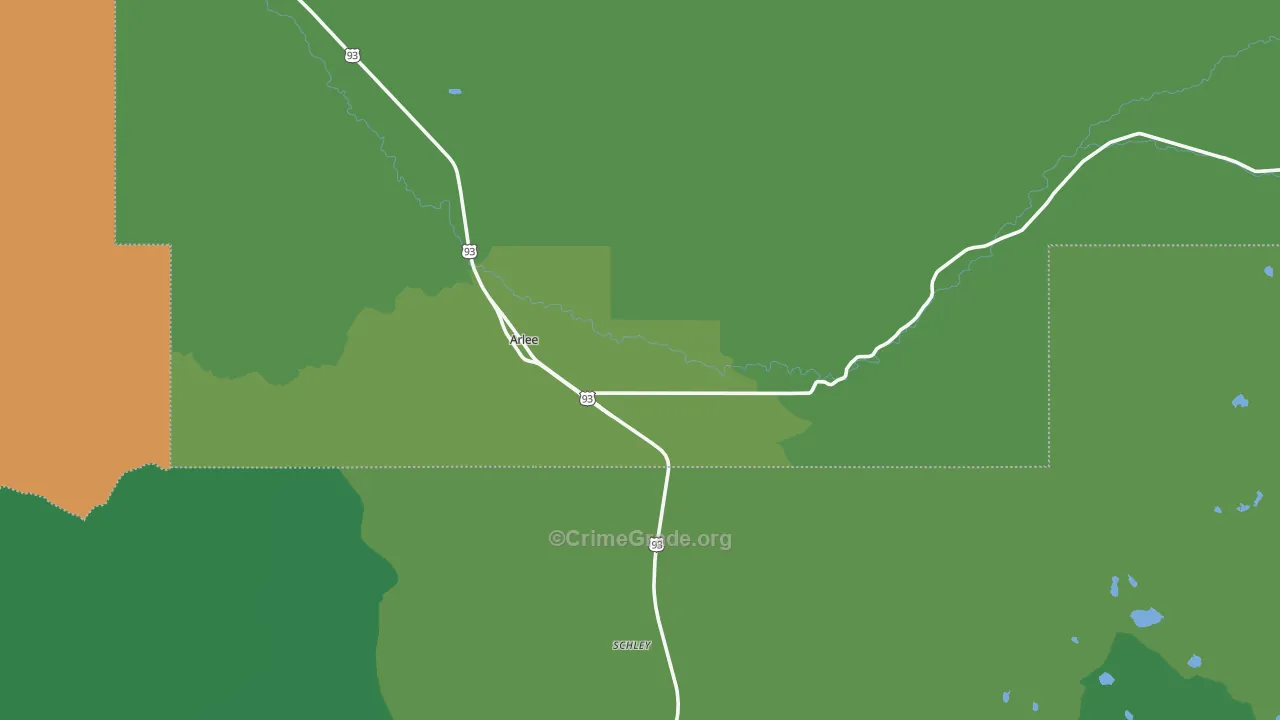 Arlee, MT Map of Drug-Related Crime Rates