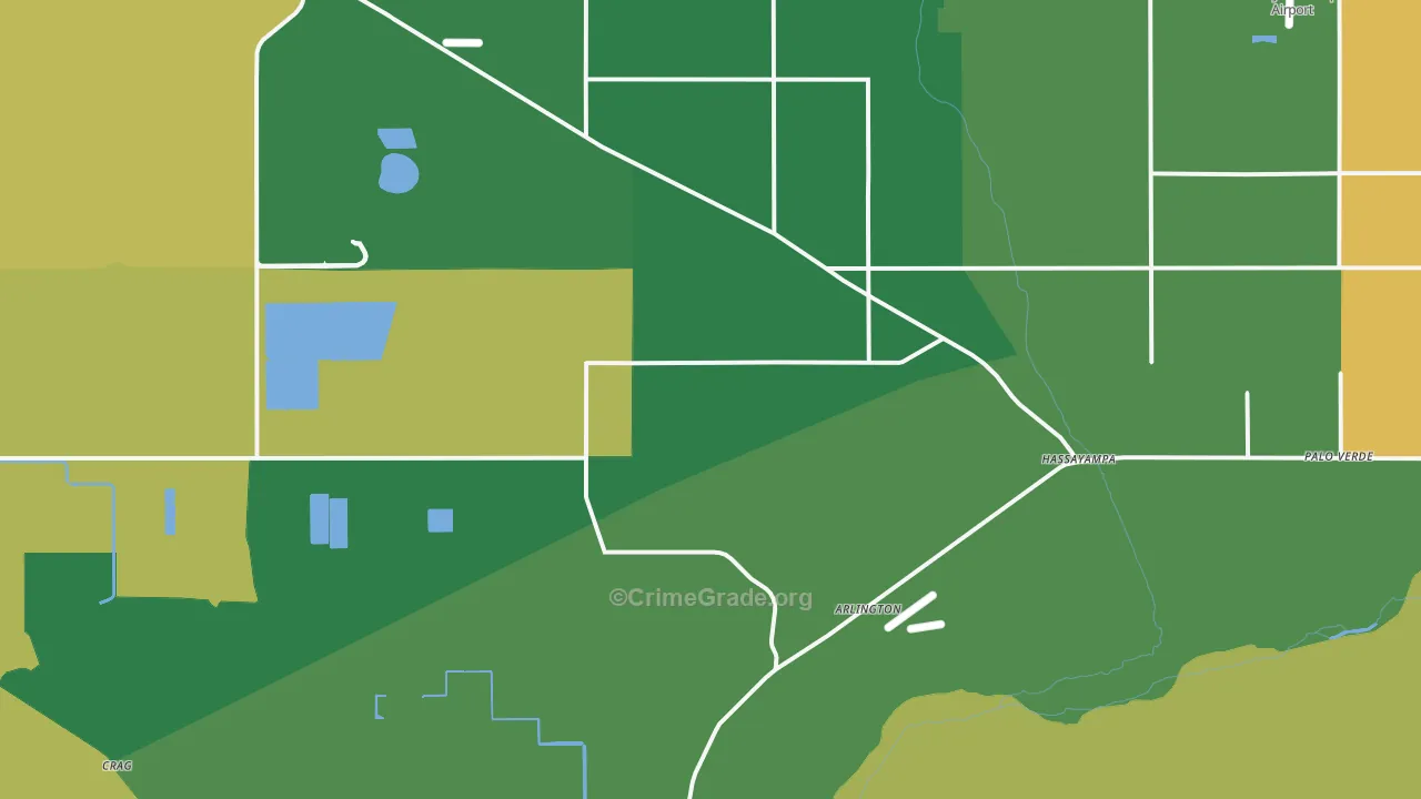 Arlington, AZ Map of Drug-Related Crime Rates