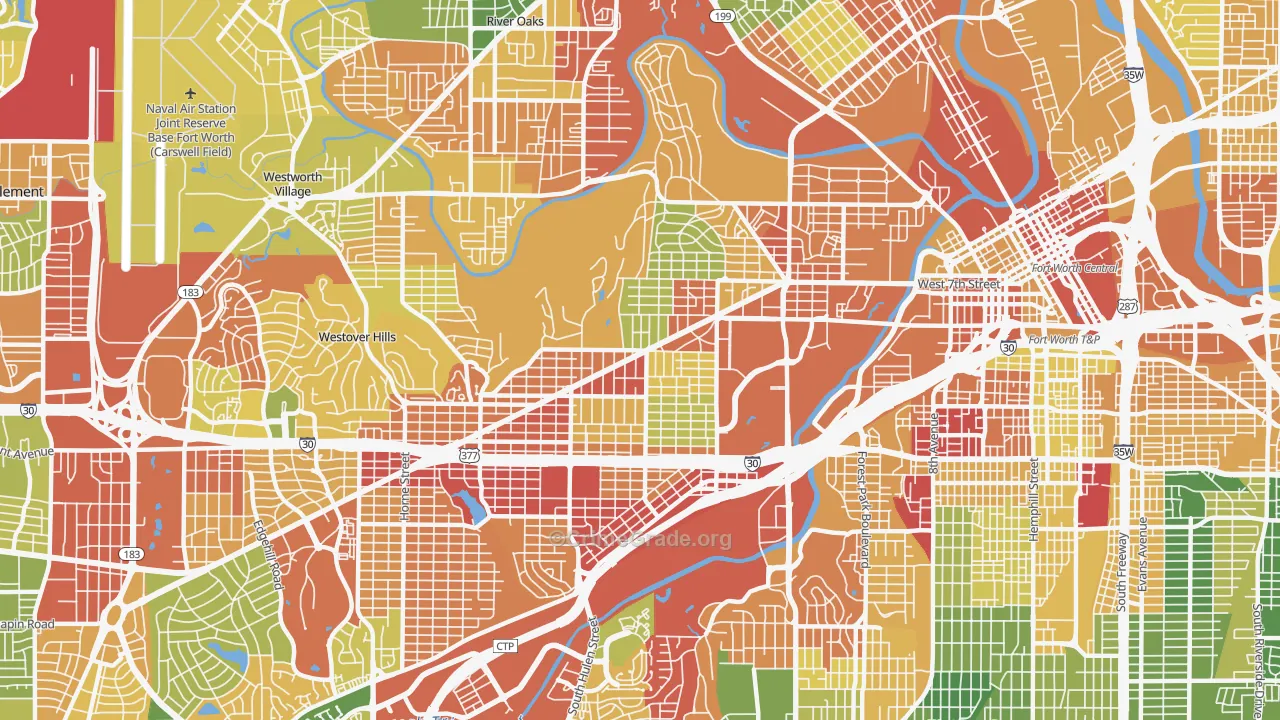 Arlington Heights, Fort Worth, TX Map of Drug-Related Crime Rates