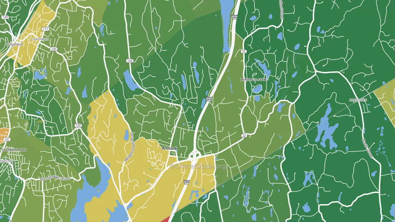 Armonk, NY Map of Drug-Related Crime Rates