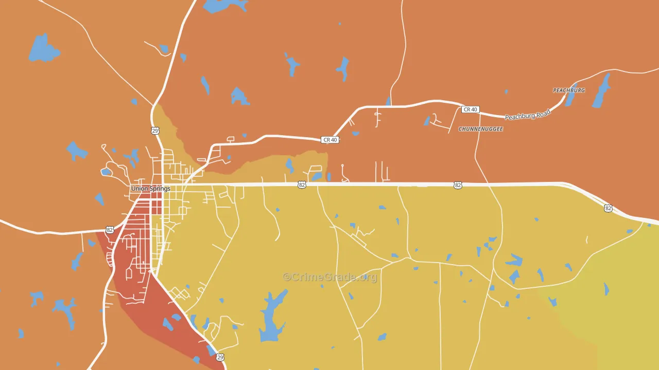 Armstrong, AL Map of Drug-Related Crime Rates