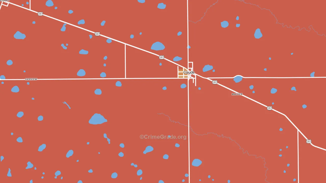Armstrong County, TX Map of Drug-Related Crime Rates