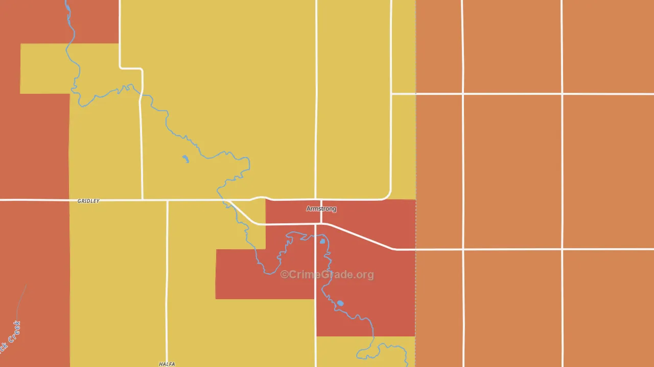 Armstrong, IA Map of Drug-Related Crime Rates