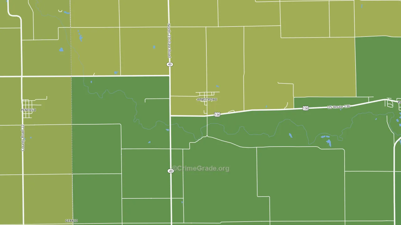 Armstrong, IL Map of Drug-Related Crime Rates