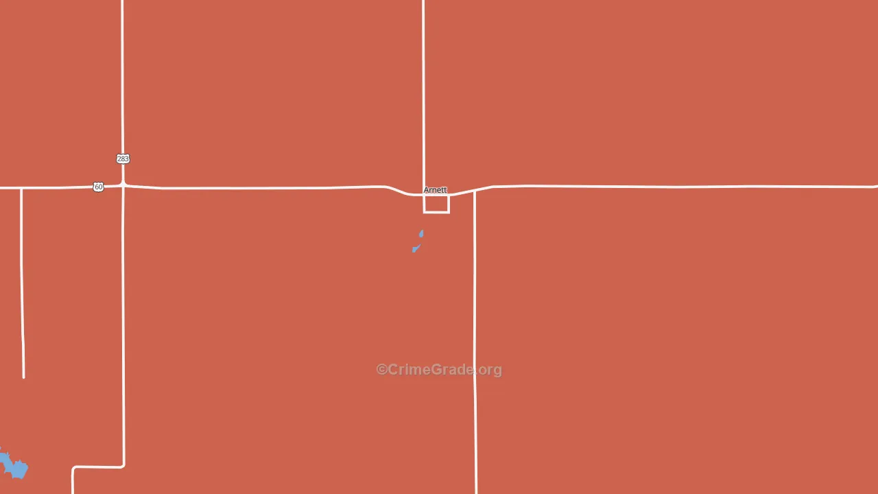 Arnett, OK Map of Drug-Related Crime Rates