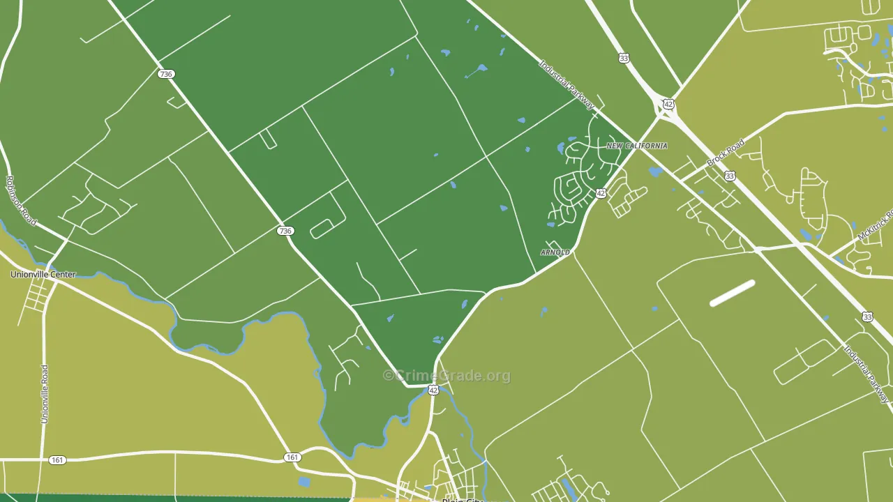 Arnold, OH Map of Drug-Related Crime Rates