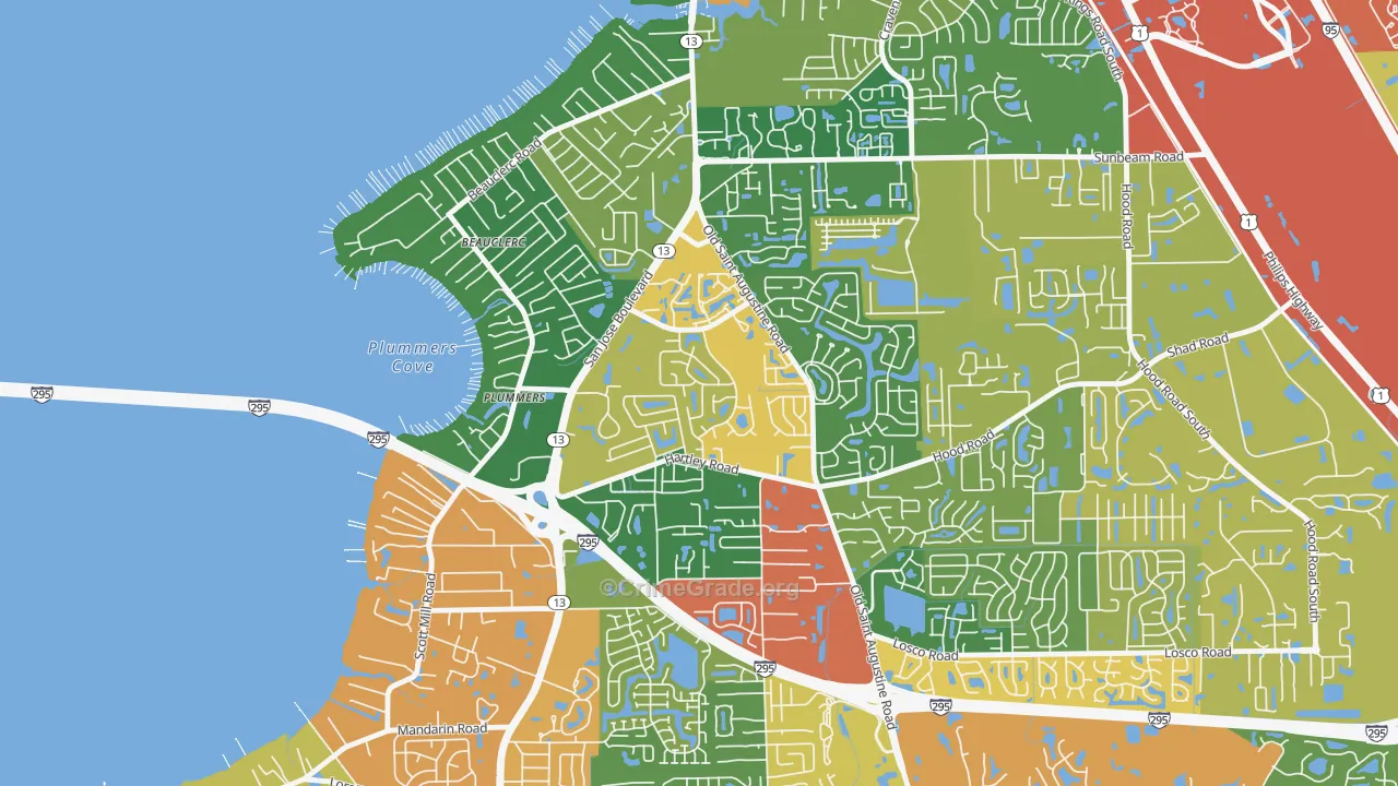 Arrowhead, Jacksonville, FL Map of Drug-Related Crime Rates