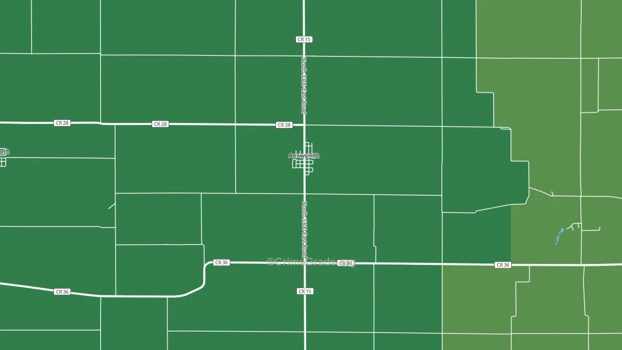 Arrowsmith, IL Map of Drug-Related Crime Rates