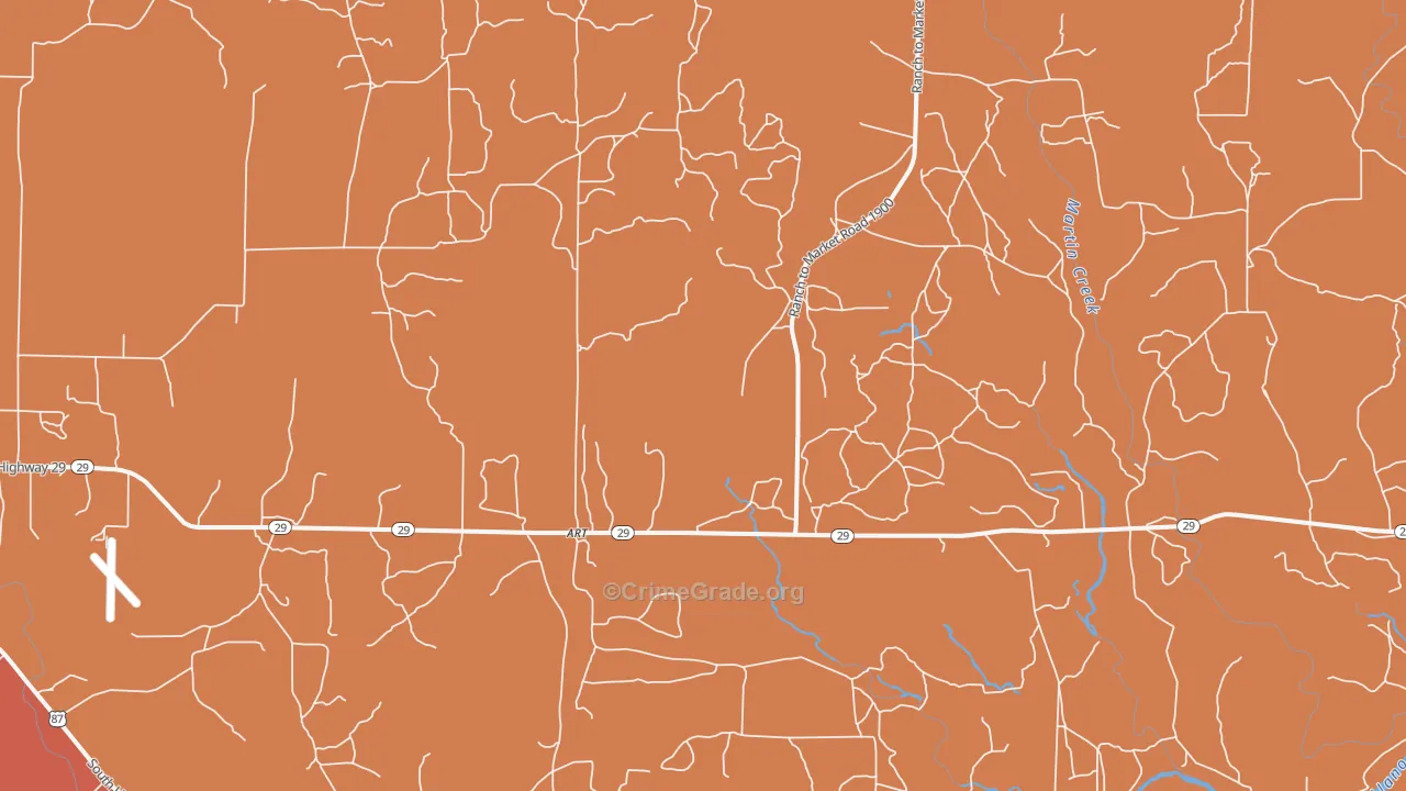 Art, TX Map of Drug-Related Crime Rates