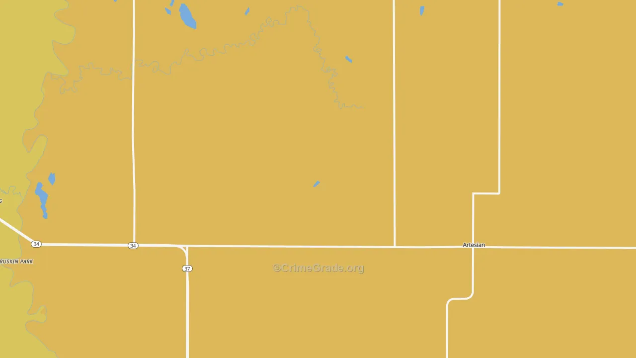Artesian, SD Map of Drug-Related Crime Rates
