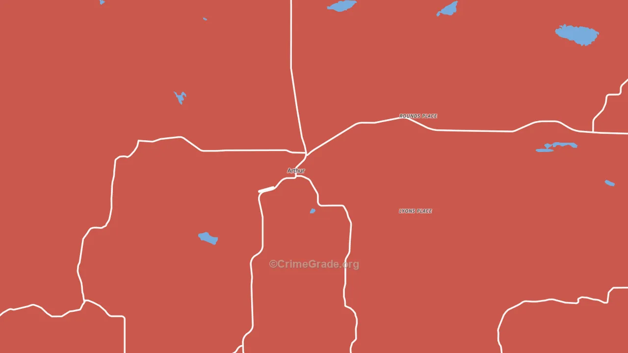 Arthur County, NE Map of Drug-Related Crime Rates