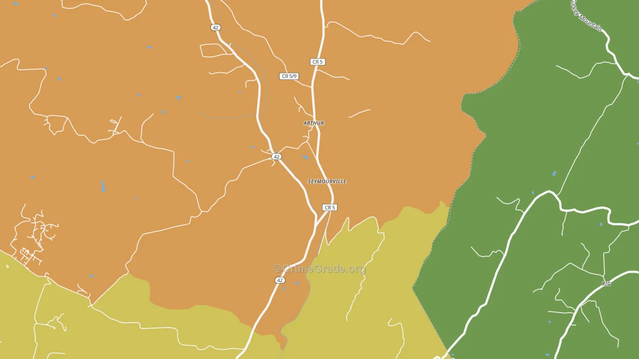 Arthur, WV Map of Drug-Related Crime Rates