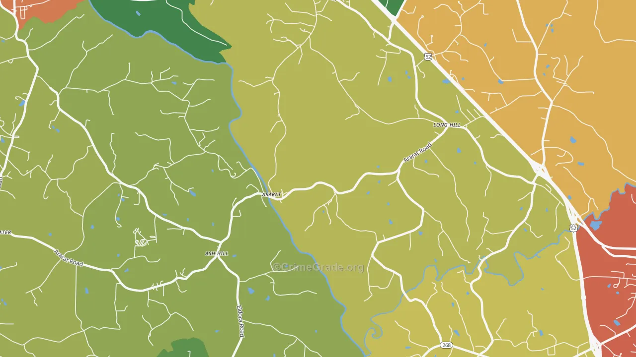 Ash Hill, NC Map of Drug-Related Crime Rates