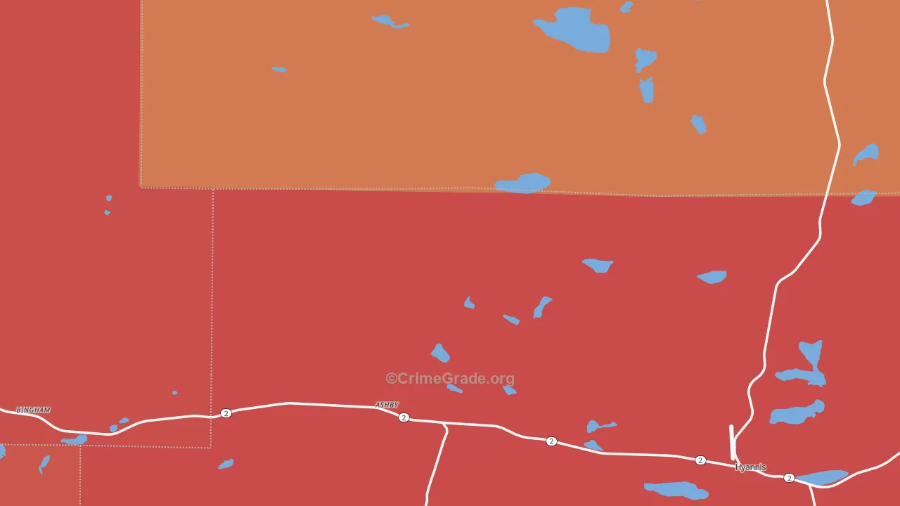 Ashby, NE Map of Drug-Related Crime Rates
