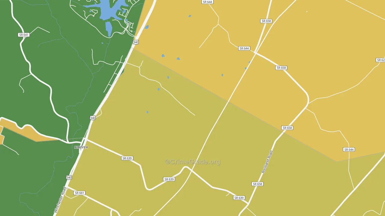 Ashby, VA Map of Drug-Related Crime Rates
