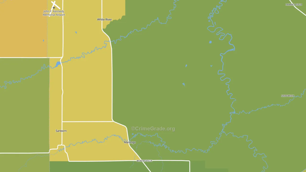 Ashland County, WI Map of Drug-Related Crime Rates