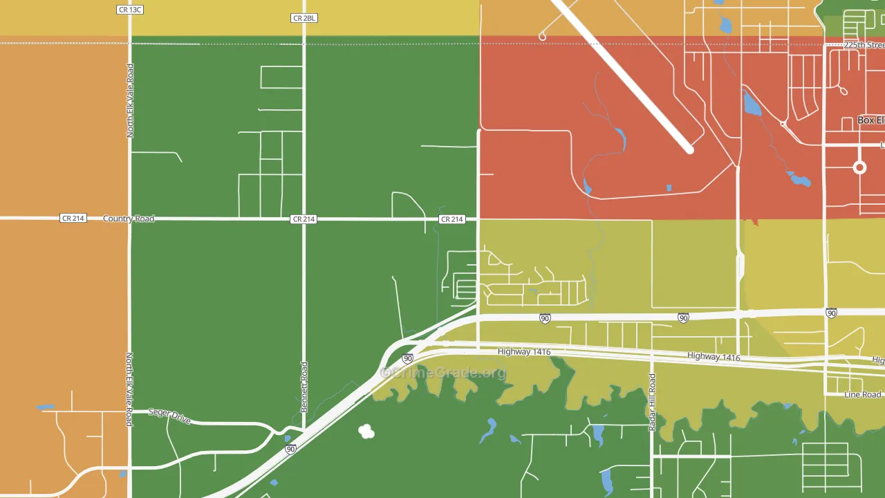 Ashland Heights, SD Map of Drug-Related Crime Rates
