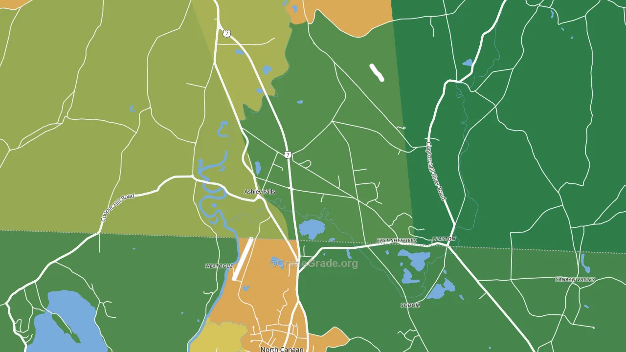 Ashley Falls, MA Map of Drug-Related Crime Rates