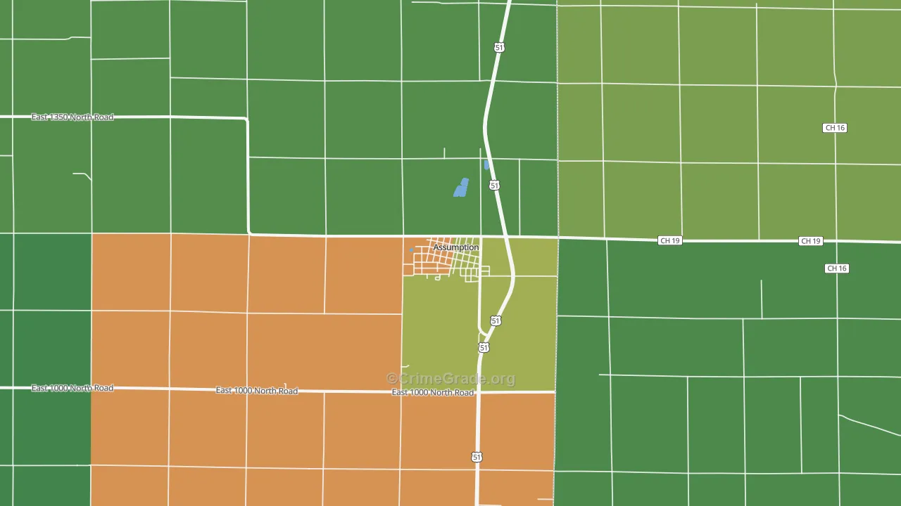 Assumption, IL Map of Drug-Related Crime Rates