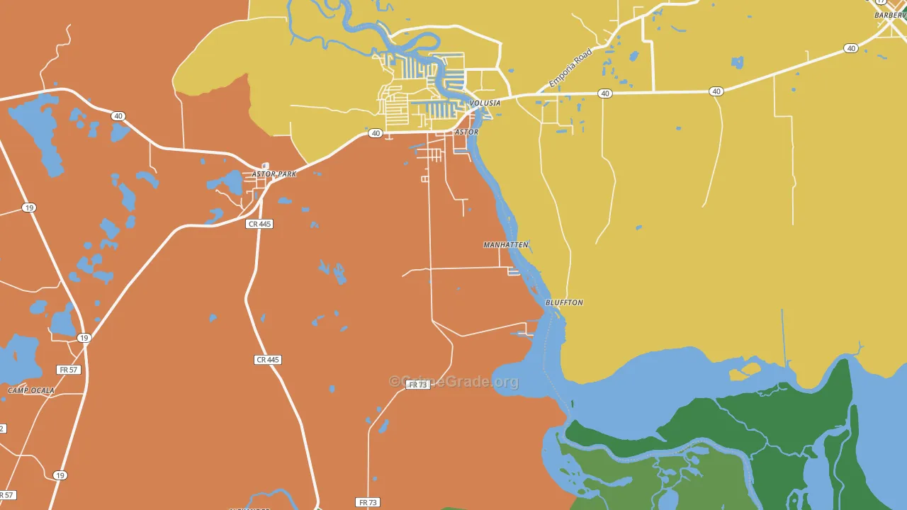 Astor Park, FL Map of Drug-Related Crime Rates