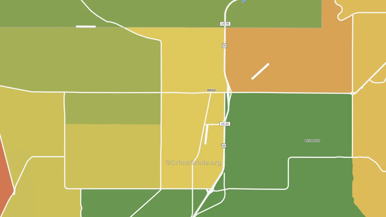 Athol, ID Map of Drug-Related Crime Rates