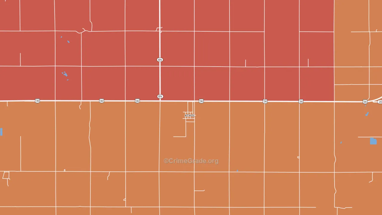 Athol, KS Map of Drug-Related Crime Rates