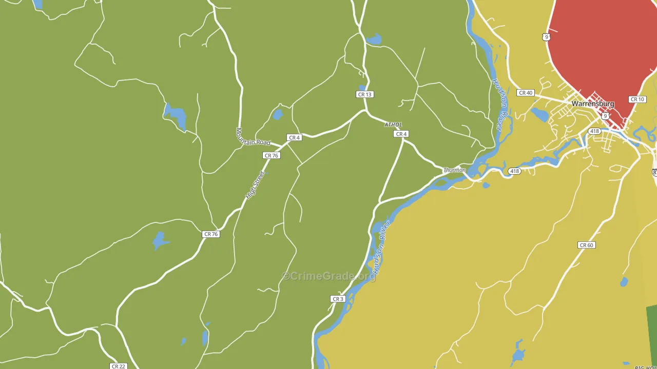 Athol, NY Map of Drug-Related Crime Rates