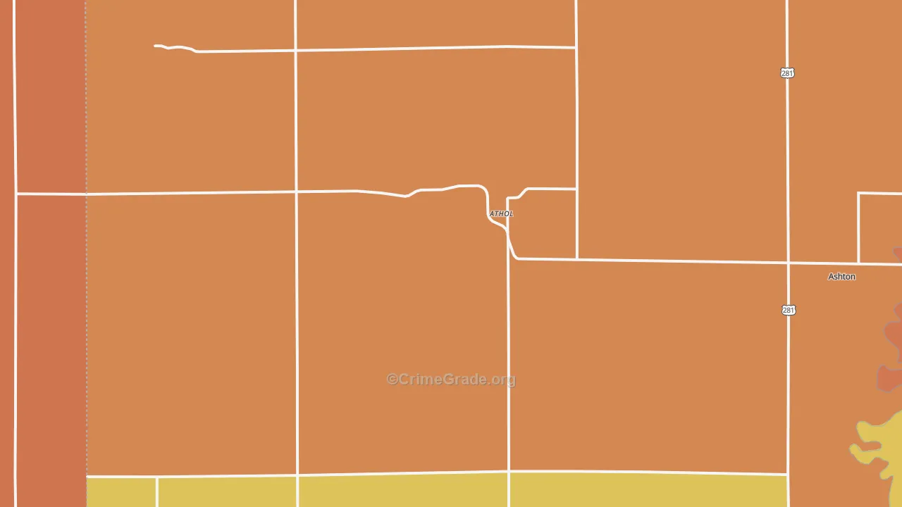 Athol, SD Map of Drug-Related Crime Rates