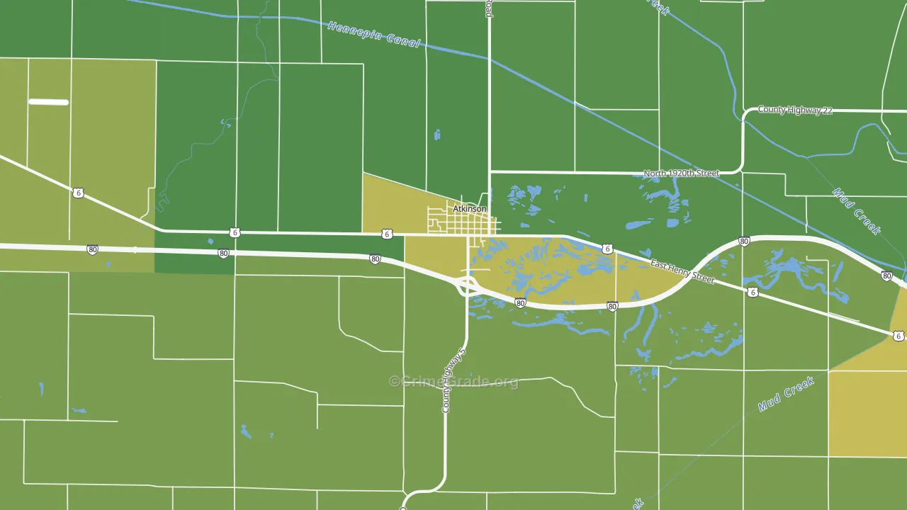 Atkinson, IL Map of Drug-Related Crime Rates