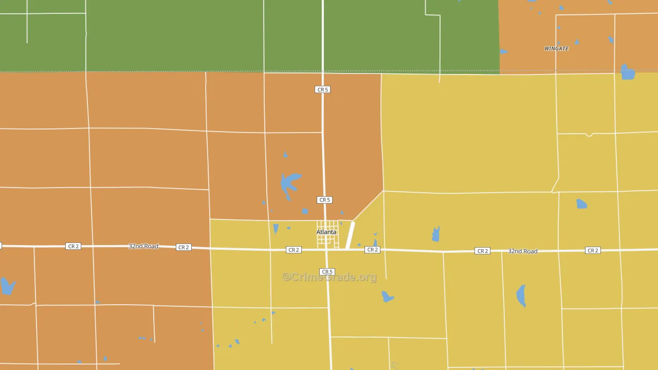 Atlanta, KS Map of Drug-Related Crime Rates