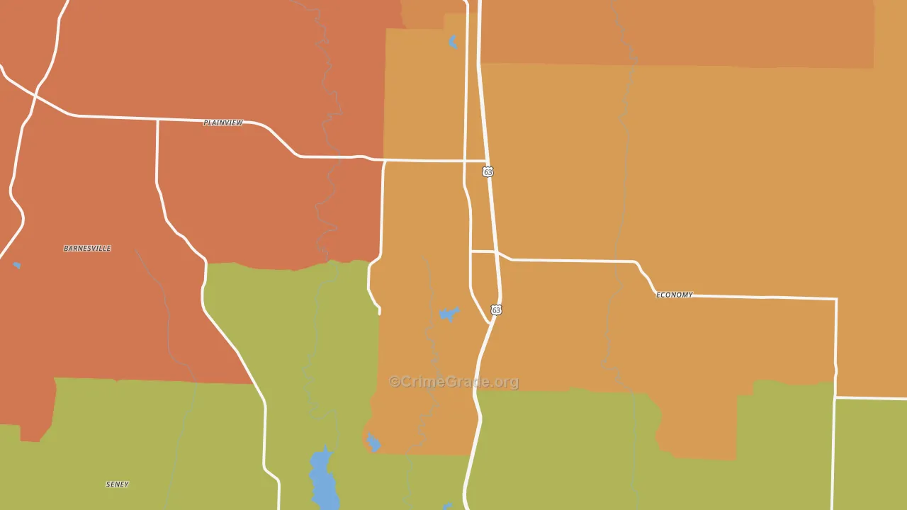 Atlanta, MO Map of Drug-Related Crime Rates