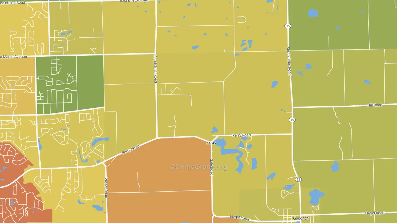 Atlas, MI Map of Drug-Related Crime Rates