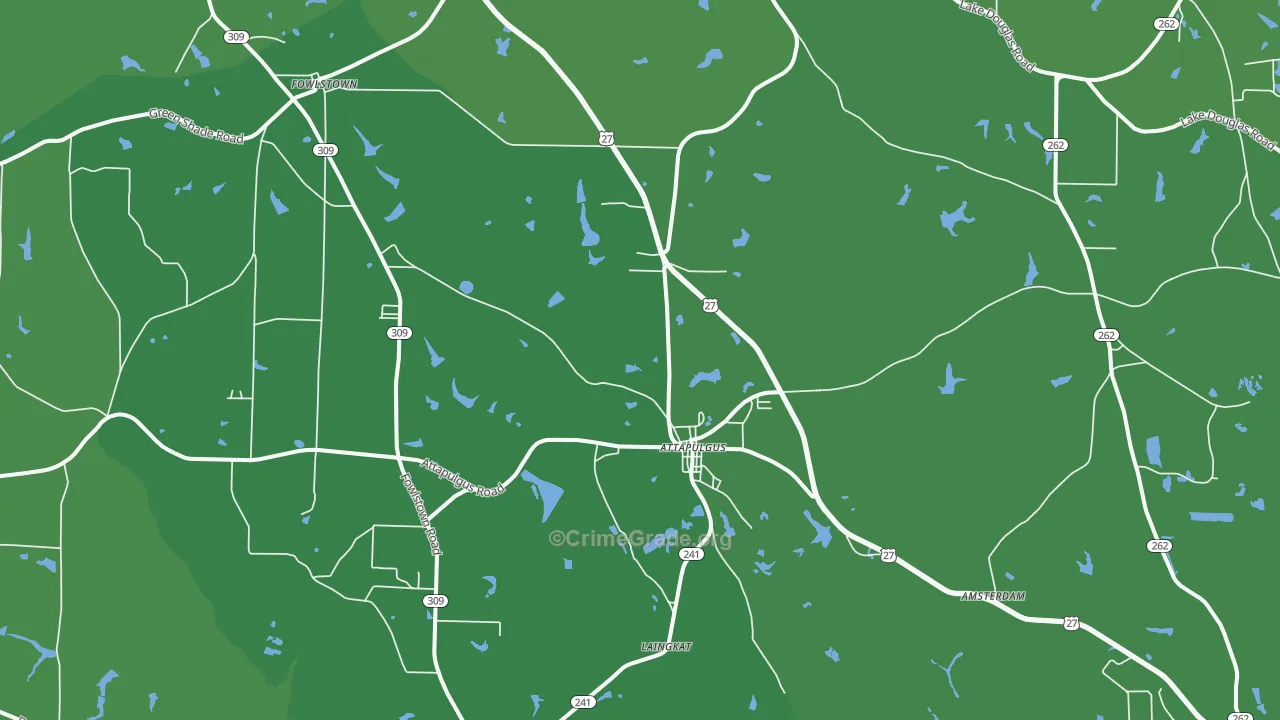 Attapulgus, GA Map of Drug-Related Crime Rates