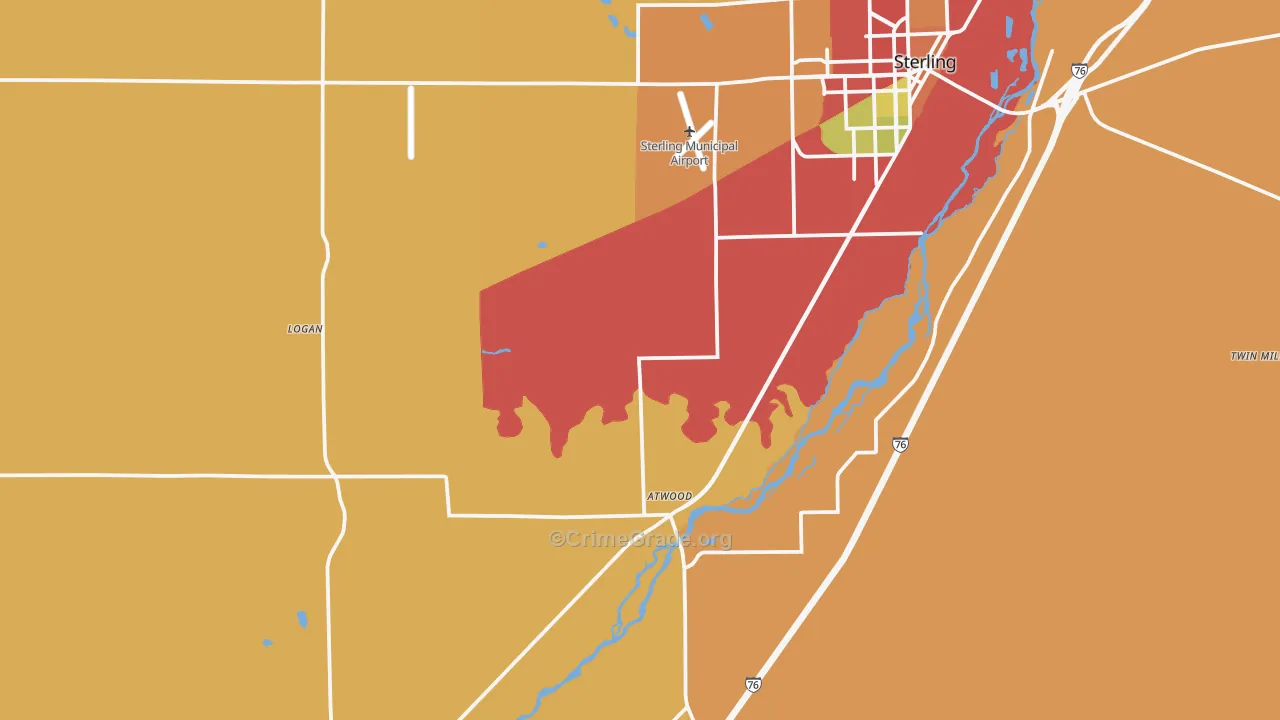 Atwood, CO Map of Drug-Related Crime Rates