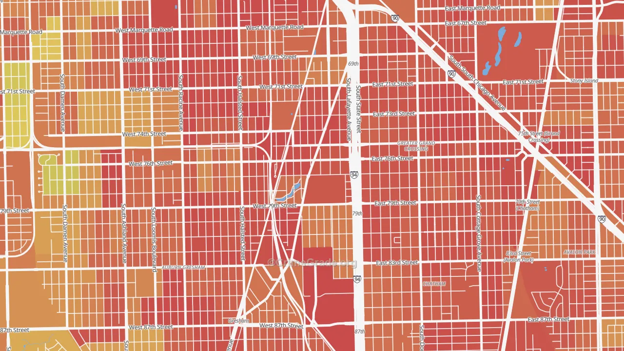 Auburn Park, Chicago, IL Map of Drug-Related Crime Rates