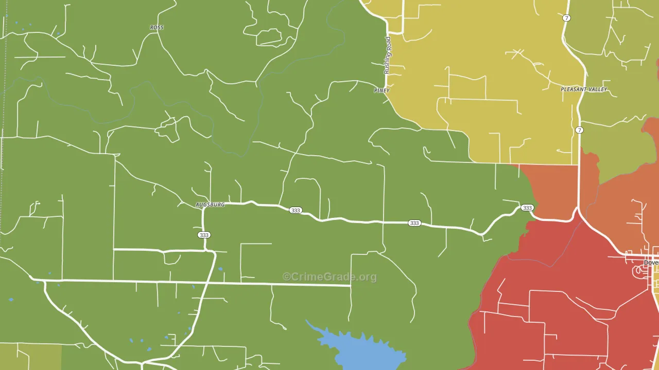 Augsburg, AR Map of Drug-Related Crime Rates